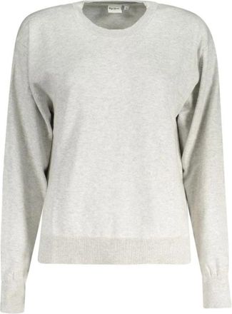 Pepe Jeans London Grigio Cotton Sweater - Dames - Ronde hals truien - Grijs - XS - Katoen - Truien & Vesten