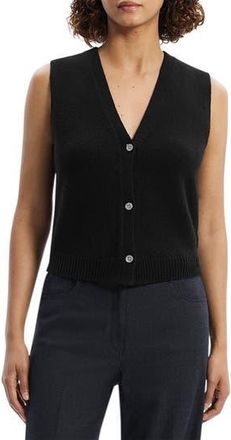 Theory Wool & Cashmere Sweater Vest in Black at Nordstrom Rack, Size Small