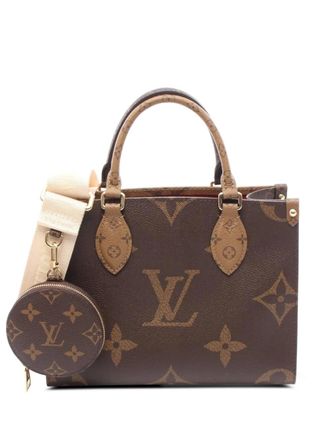 Louis Vuitton 2021-2025 Monogram Reverse Giant OnTheGo PM satchel - women - Fabric - One Size - Brown