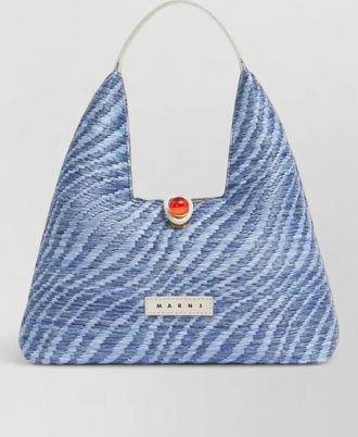 Marni top handle mini tote wave pattern