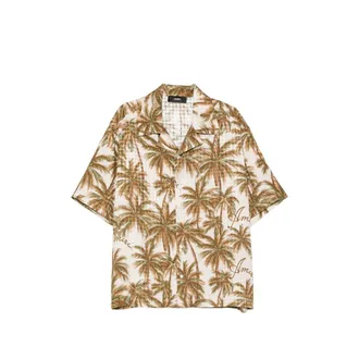 Amiri Palm-tree-print Silk Shirt