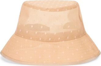 Red Valentino Bucket Hat - unisex - Hoeden - Beige - L - Polyester - Accessoires