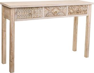 Wanderlust Deco Recibidor De Madera Tallada 120x35x80