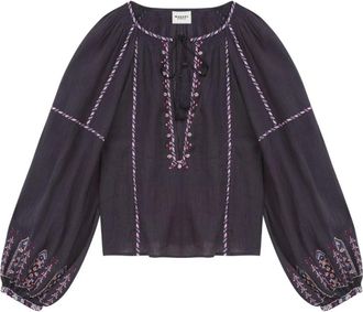 Isabel Marant Fernanda Top Nacht Lila - Dames - Blouses - Paars - S - Overhemden