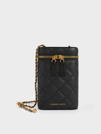 Charles & Keith Mini Apfra Quilted Elongated Bag