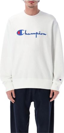 Champion Logo Crewneck - Heren - Sweatshirts - Wit - L - Hoodies & sweatvesten