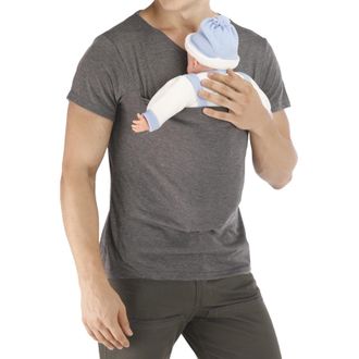 Generic Bonding Shirt Men Baby - Bonding Top for Newborn Men - Bonding Shirt Cotton Short Sleeve Shirt Kangaroo T-Shirt Tops Leisure Tops Lightweight Casual S