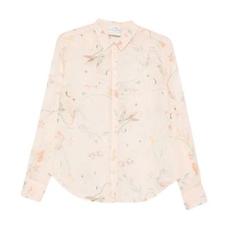 Forte_Forte Shirts, female, Multicolor, Size: S Camicia regular in voile di cotone e seta con stampa Deliverance