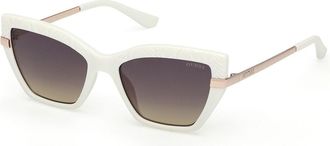 Guess GU00216 21B Womens Sunglasses White Size 53