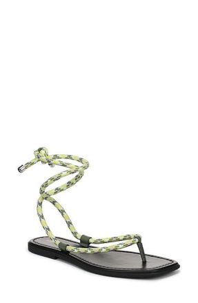 Veronica Beard Carmina Ankle Wrap Sandal in Lime Multi at Nordstrom, Size 10