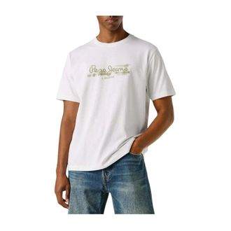 Pepe Jeans London T-Shirts, male, White, Size: 2XL T-Shirt