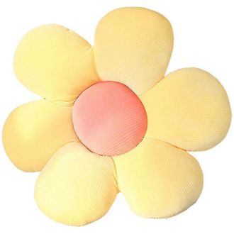 OEM Cojines Para Sof&aacute; Con Dise&ntilde;o De Margaritas, Girasoles Y P&eacute;talos, 50 Cm, Amarillo - Crezuo