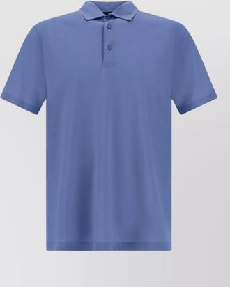 Herno jersey crepe polo shirt short sleeves