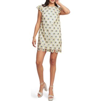 Flying Tomato Lace Minidress in Ivory Yellow at Nordstrom Rack, Size Medium