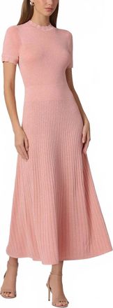 Shoshanna Darby Knit Midi Dress In Soft Peach