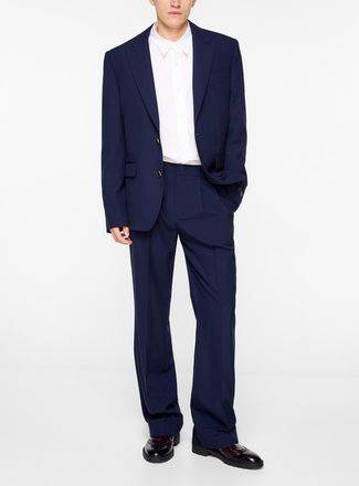 Balmain Mens Pleated virgin wool pant