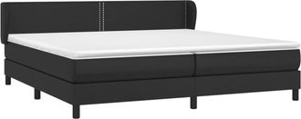 vidaXL Vidaxl - Cama Box Spring Con Colch&oacute;n Cuero Sint&eacute;tico Negro 200x200 Cm