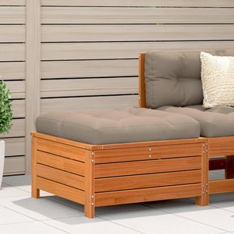 vidaXL Taburete De Jard&iacute;n Madera De Pino Marr&oacute;n Cera 62x63,5x32 Cm Vidaxl