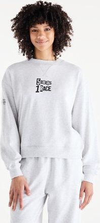 New Balance Donna NYC Marathon Athletics French Terry Graphic Crew in Grigio, Maglia di Poliestere, Taglia XS
