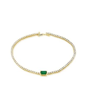 Sabrina Designs 14K 2.30 Ct. Tw. Diamond & Emerald Stackable Bracelet
