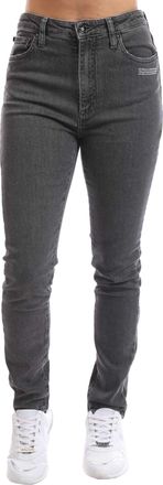 Off-white Off White Dames/Dames zakelijke skinny jeans (Grijs)
