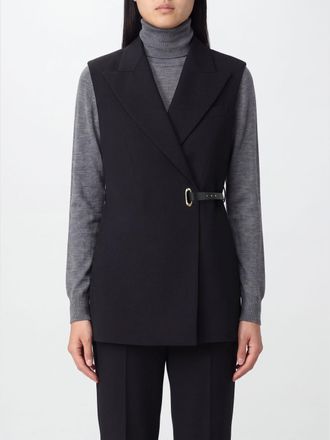 Sportmax Gilet sartoriale in viscosa con chiusura laterale e laccetti regolabili