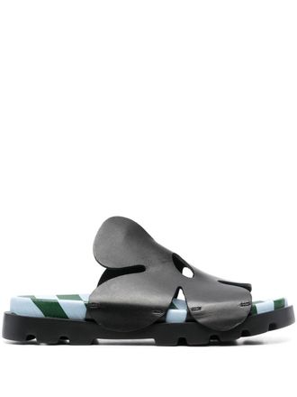 Camper Twins floral-detail leather sandals - Black
