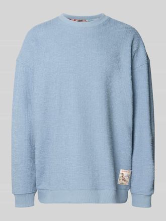 Scotch & Soda Oversized Sweatshirt mit Logo-Patch in Blau, Größe XXL
