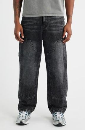 Criminal Damage Mercer Double Knee Cotton Denim Carpenter Pants in Washed Grey at Nordstrom Rack, Size Large