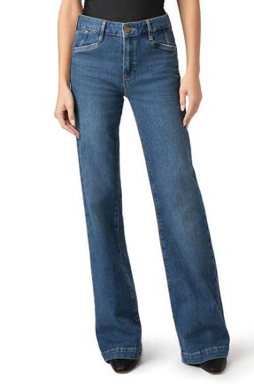 Paige Leenah High Waist Wide Leg Jeans in Enroute at Nordstrom, Size 30