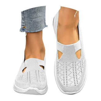 Generic Walking Shoes with Memory Foam Flat Comfort Breathable Lightweight Walking Shoe Casual Indoor Outdoor Orthopedic Mesh Walking Shoes Comfortable Breath