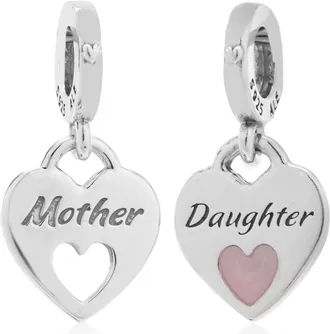 Pandora Double Heart Split Dangle Charm
