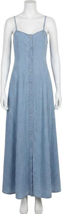 Z Supply Angel Eyes Twill Midi Dress In Lake Blue