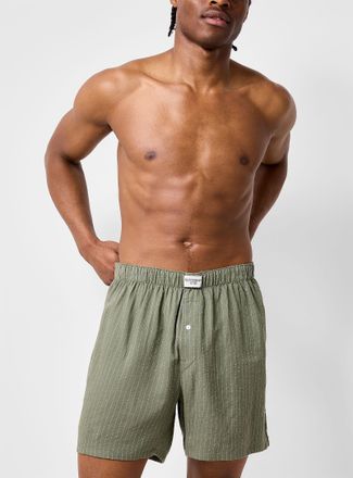 Le 31 Mens Pinstripe boxer Linen and viscose