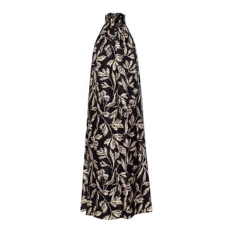 Max Mara Maxi Dresses, female, Black, Size: XS Cartone Silk Dress
