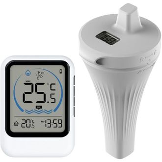 OEM Term&oacute;metro Digital Flotante Crezuo Para Piscinas Con Pantalla Lcd, Term&oacute;metro Flotante Inal&aacute;mbrico, Ip67, Term&oacute;metro De Agua Para Piscinas, Jacuzzis Y