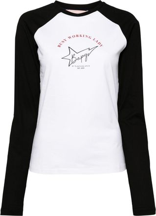 Bapy by A Bathing Ape logo-print cotton T-shirt - women - Cotton - S - Black