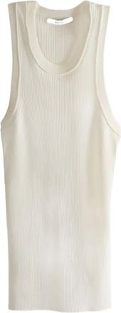 Givenchy ribbed racer-back tank top - Bianco