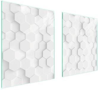 OEM Placa Protectora De Vidrio Para Estufa 85x52 Blanca