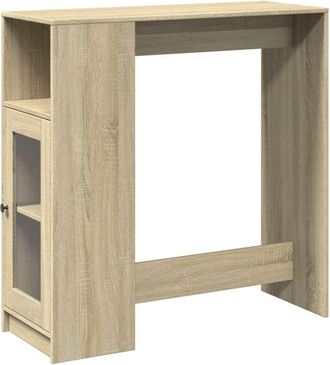 vidaXL Bar Table with Racks Sonoma Oak 101x40x103.5 cm Engineered Wood Vidaxl