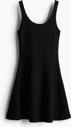 H&M Ausgestelltes Kleid - Schwarz