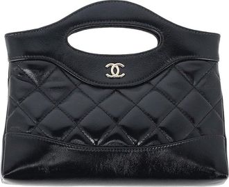 Chanel Black Leather 31 Nano CC Logo Chain Bag (Authentic Pre-Loved)