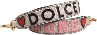 Dolce & Gabbana Womens Multicolor Dg Amore Patch Bag Accessory Shoulder Strap Ayers Calfskin
