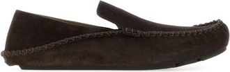 Loewe Dark Brown Suede Loafers