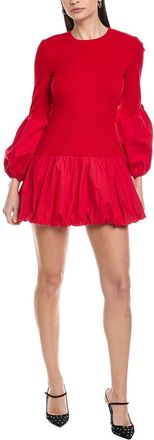 CeCe by Cynthia Steffe Mix Media Balloon Rib Knit Dress