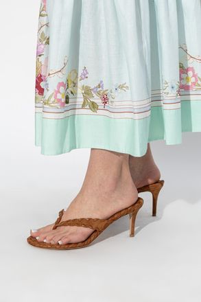 Gianvito Rossi Zaira Thong Heeled Mules, Womens, Brown