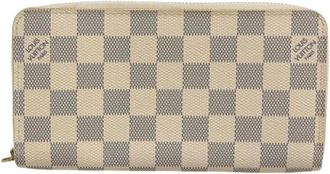 Louis Vuitton Pre-owned Wallets, female, Beige, Size: ONE SIZE Pre-owned Vintage Long Wallet (Damier Azur)