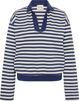 Poss&eacute; T-shirt Haisley a righe - Blu