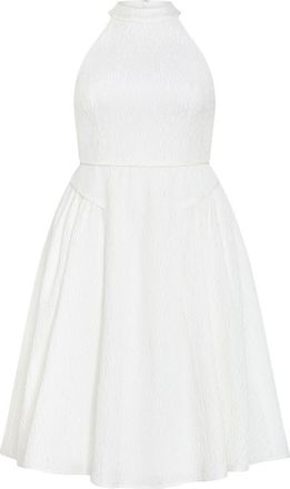 City Chic Textured Sleeveless Jacquard Midi Dress in Ivory at Nordstrom, Size 20W