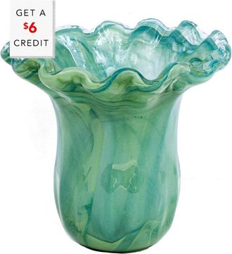 Vietri Vietri Onda Glass Small Tulip Vase With $6 Credit